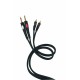 Cavo adattatore 1.8 mt. 2 RCA  2 JACK MONO 6.3mm
